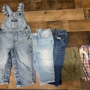 Baby Boy Denim Overalls + Jeans 9-12m